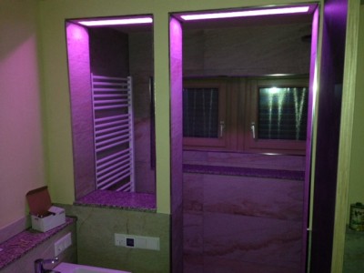 Lichtinstallation mit Osram Lightify, iPhone Steuerung inklusive. Das ist übrigens auf meinem Mist gewachsen.